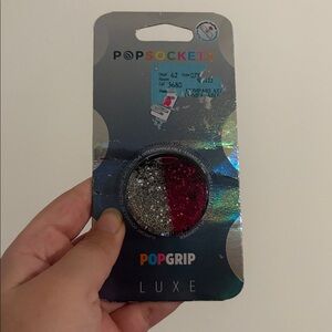 3/$30 bnwt PopSockets PopGrip with pink and Silver Glitter